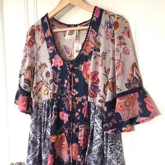 Anthropologie Lilka Patchwork Trapeze Dress - Picture 6 of 8